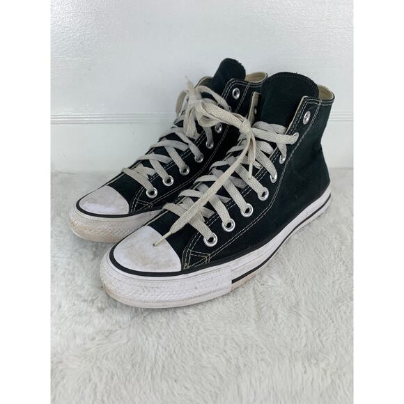 Converse Chuck Taylor All Star High Top Black Canvas Shoes Men's 7 / Women's 9 - Picture 1 of 8